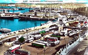 Alger - Vue Generale sur le Port, l'Ascenseur et la Gare